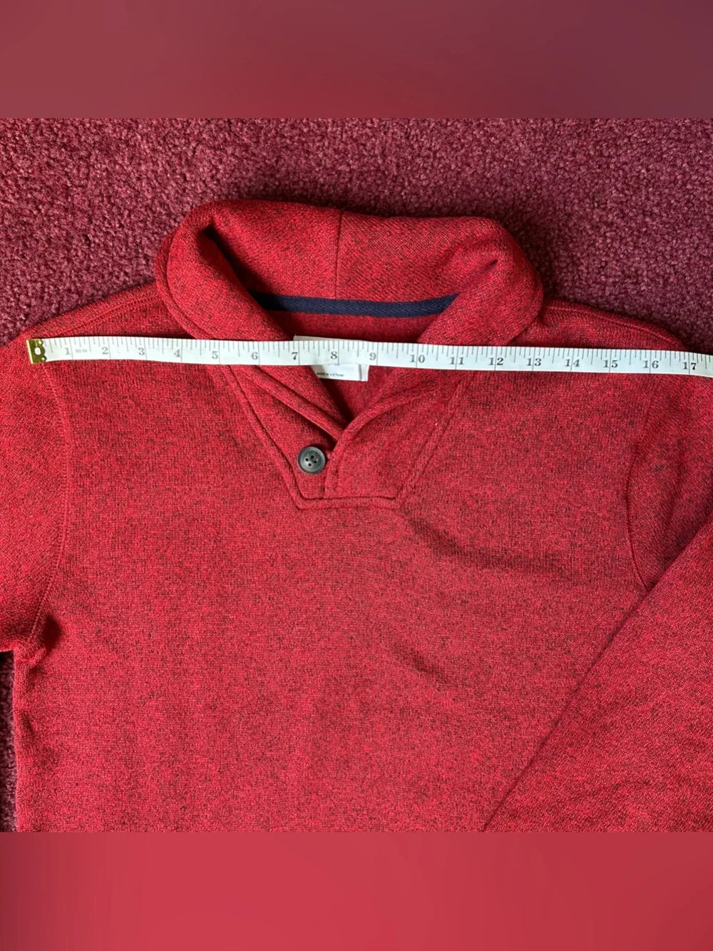 NWT Old Navy Boys’ Red V-Neck Shawl Collar Sweater